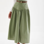 Meriva Pamuk Etek Bilek Boy, %100 Pamuk Yazlık Kadın Etek