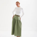 Meriva Pamuk Etek Bilek Boy, %100 Pamuk Yazlık Kadın Etek