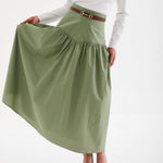 Meriva Pamuk Etek Bilek Boy, %100 Pamuk Yazlık Kadın Etek