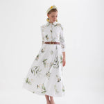 Velya – Beyaz Çiçekli Gömlek Elbise